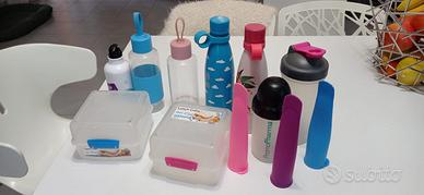 Set bottiglie borracce e porta pranzo