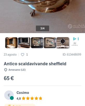 Antico scaldavivande sheffield