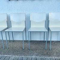 sedie cucina legno beige e lega alluminio