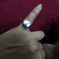 Anello per mignolo con iniziale M allargabile