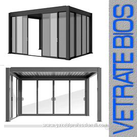 Vetrate scorrevoli 3m per pergola bioclimatica LED