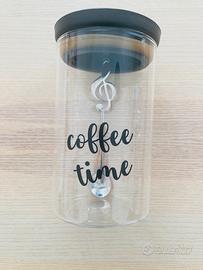 Set Caffè con Barattolo Vetro + dosatore con Nota