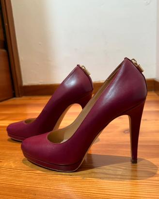 Micheal Kors Decollete con tacco rosso bordeaux