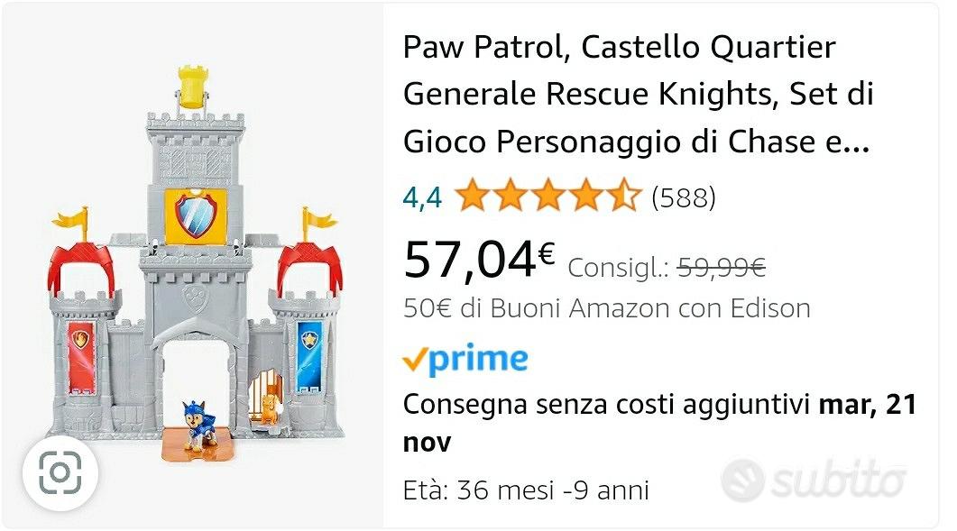 Paw Patrol Castello Quartier Generale Rescue Knights Spin Master