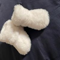 Scarpette neonati bianche peluche
