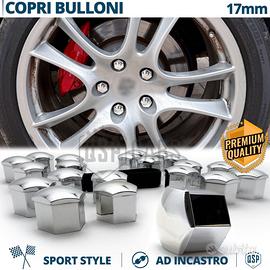Tappi Copribulloni 17 Cromati Copridadi Ruote Auto