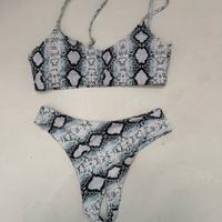Costume da bagno donna serpentato bianco