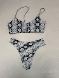 Costume da bagno donna serpentato bianco
