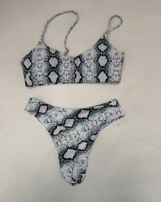 Costume da bagno donna serpentato bianco