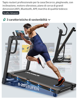 Tapis roulant pieghevole