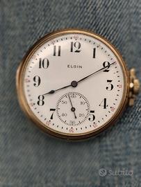 orologio oro 10k da tasca Elgin anni 20