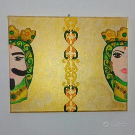 Quadro Teste di Moro- dipinto a mano