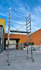 Trabattello alto 3.60mt due piani di lavoro incl.