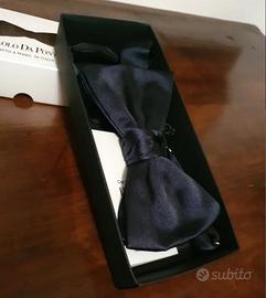 Papillon blu in pura seta paolo da Ponte