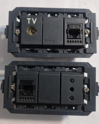 Prese rete rj45 Tv supporti bticino living classic