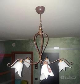 Lampadario in vetro di Murano