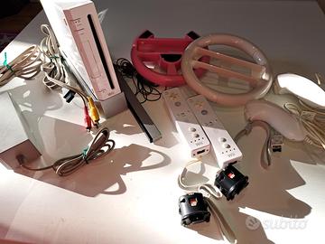 Nintendo Wii + 12 Giochi + Accessori (Mario Kart)