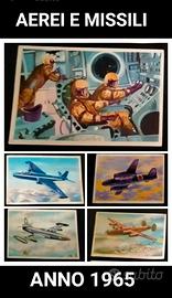 N. 5 FIGURINE "AEREI E MISSILI" anno 1965