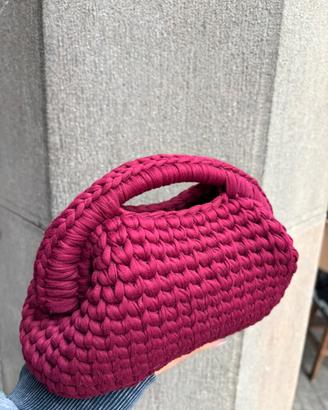 Borsa clutch color Borgogna bordeaux