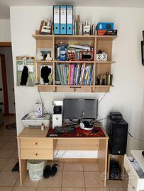 Scrivania e libreria