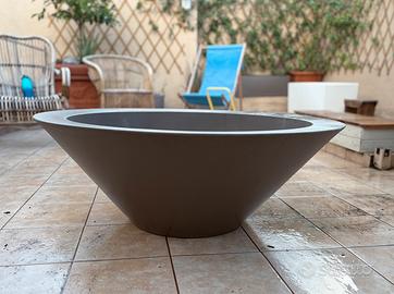 Fioriera vaso Ciotola color antracite Ø100 x40 cm