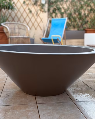 Fioriera vaso Ciotola color antracite Ø100 x40 cm