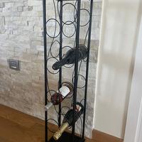 Portabottiglie in metallo nero