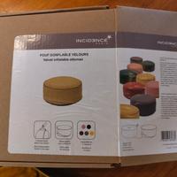 Pouf gonfiabile in velluto 