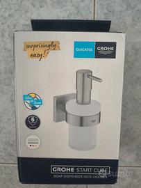 Dispenser sapone GROHE QuickFix Start Cube con sup