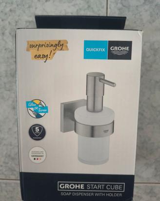 Dispenser sapone GROHE QuickFix Start Cube con sup