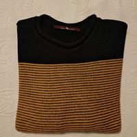 Maglione da uomo a righe giallo e nero