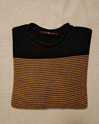Maglione da uomo a righe giallo e nero