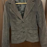 Giacca in velluto color tortora GLENFIELD