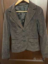 Giacca in velluto color tortora GLENFIELD