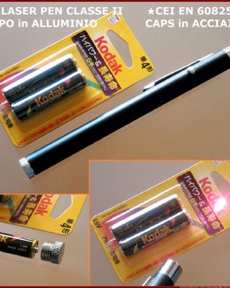 LASER PEN CLASSE 2 CEI EN 60825★ PUNTATORE LASER ★