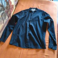 Sorbino Camicia Lino Tg. L Blu Scuro