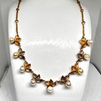 Collana oro 18kt e perle naturali coltivate (Mare)