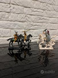 Set di 4 Cavalieri e Guerrieri a Cavallo Vintage