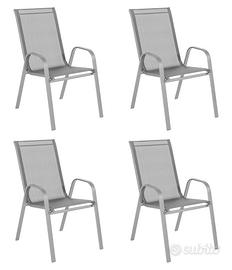 4 Sedie Da Giardino Impilabili