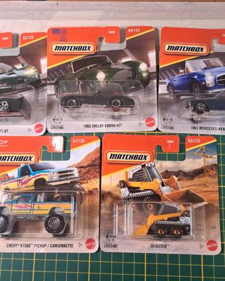 5 Modellini Matchbox Mainline Sigillati