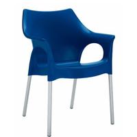 Sedia poltrona plastica blu