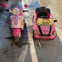 vespa e miniminor elettricche per bambina