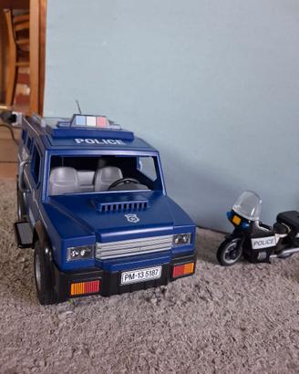 Playmobil City Action Furgone e Motoscafo polizia