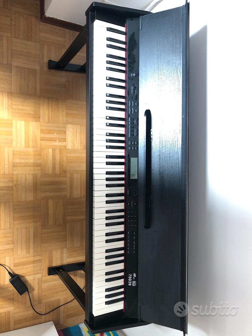 Copertura Per Pianoforte Digitale 88 Tasti - Anti Polvere In Pelle PU, Nero, Con Leggio - Foto 2