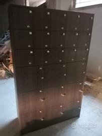 Cassettiera per ufficio / palestra portaoggetti 