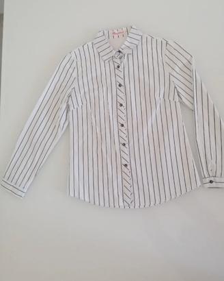 Camicia donna bianca righe taglia S/M