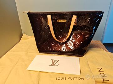 Borsa donna Louis Vuitton Bellevue vernice Amarant