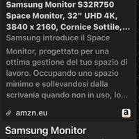 Monitor Samsung S32R750 lcd rovinato