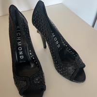 Scarpe con tacco nere John Richmond
