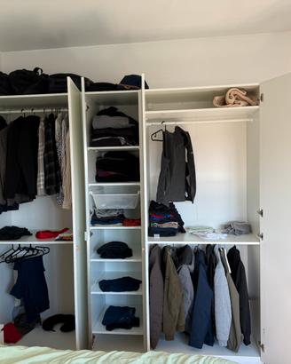 Armadio IKEA PAX Bianco 250cm con anta a specchio